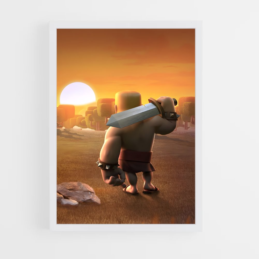 Poster Guerrier Cartoon – affiche Clash of clans (vue 3)